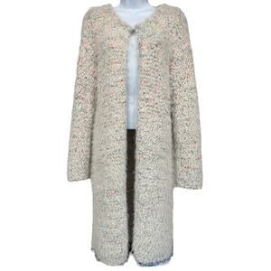 SOLITAIRE x ANTHROPOLOGIE | Ravi Khosla Fuzzy Open Sleeve Cardigan Long | Large